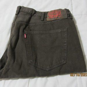 Levi's Original Fit Jeans 501 Button Fly 42X30 Brown